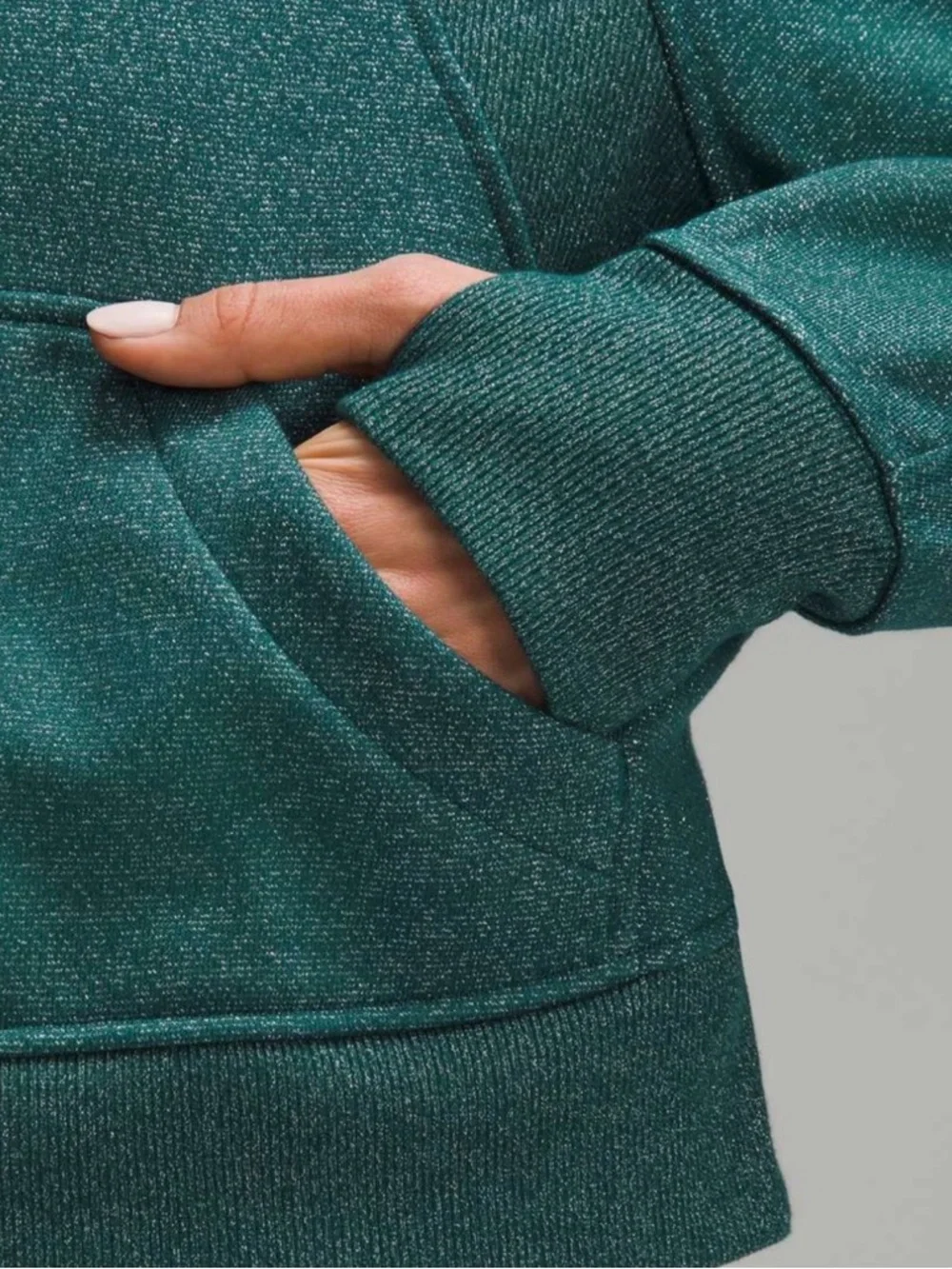 NWOT Lululemon Scuba Oversized Half-Zip Hoodie Spark Storm Teal Silver M/L